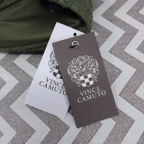 Vince Camuto Crochet Bandeau Halter One-Piece Swimsuit Size 10 SAFARI GREEN - Picture 9 of 12